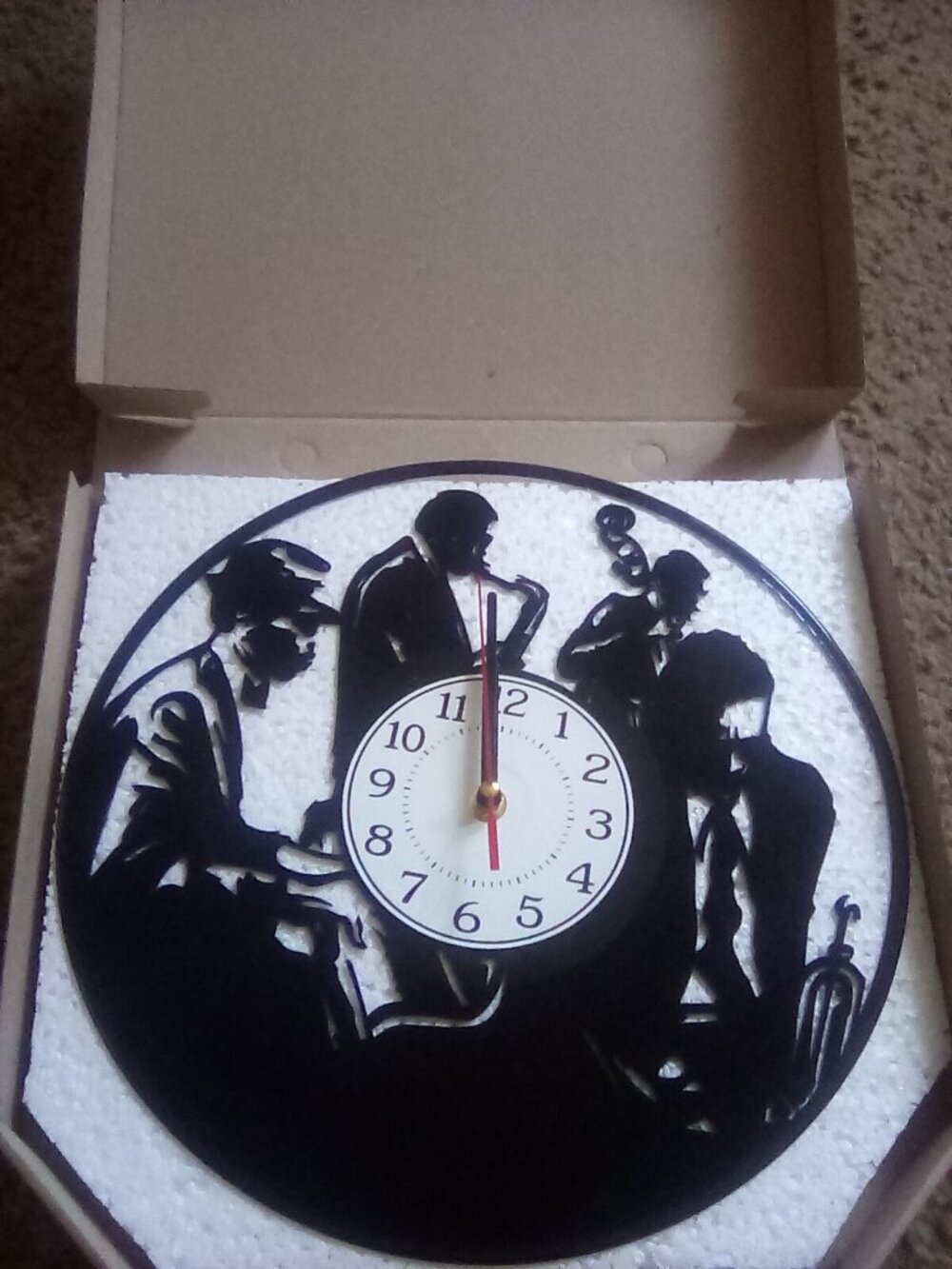 Jazz Vinyl Record Wall Clock Music Genre Birthday Gift Idea Music Genre Handmade